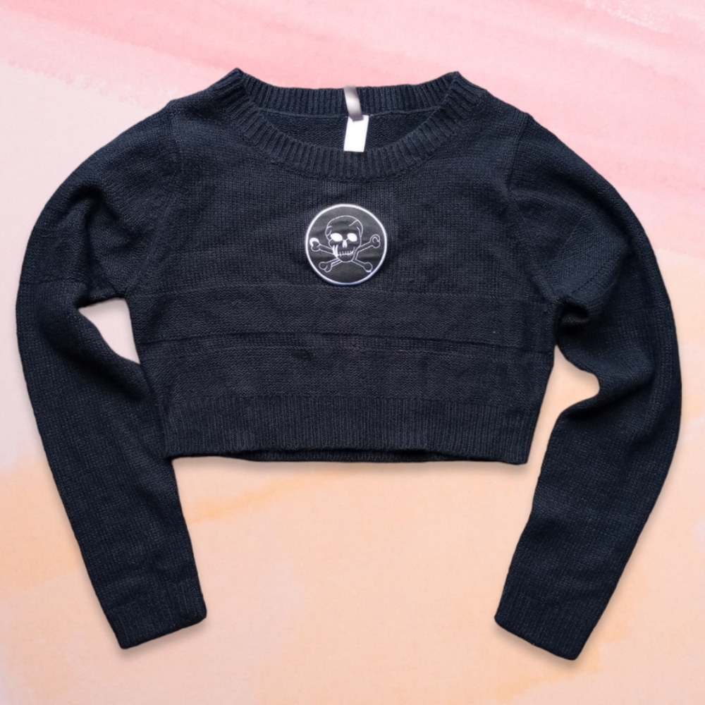 Crop Skull Sweater